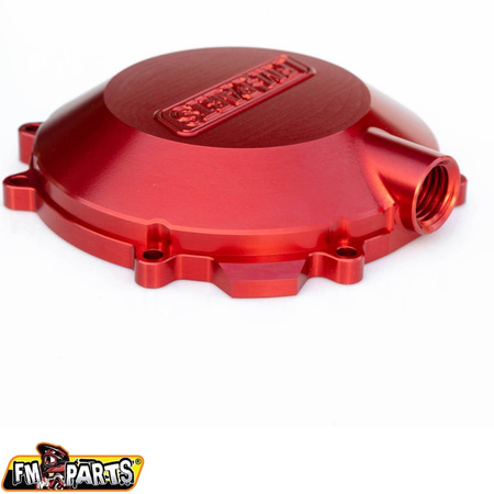 Fm-parts pokrywa sprzegła (dekiel) wzmacniana cnc 6082 aluminium (większa pojemność oleju) ktm/husqvarna/gas gas 250/300 `17-22 kolor czerwony